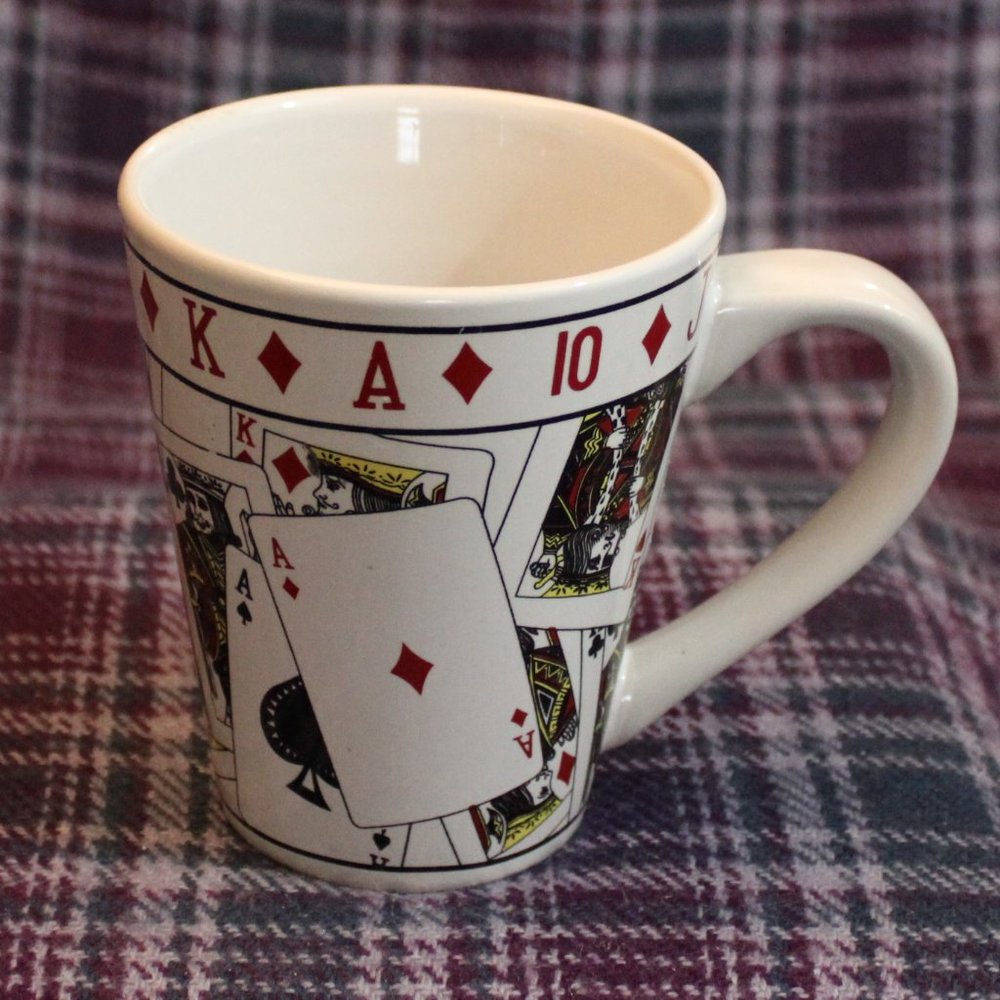 Deco Art Playing Cards Large Coffee Mug